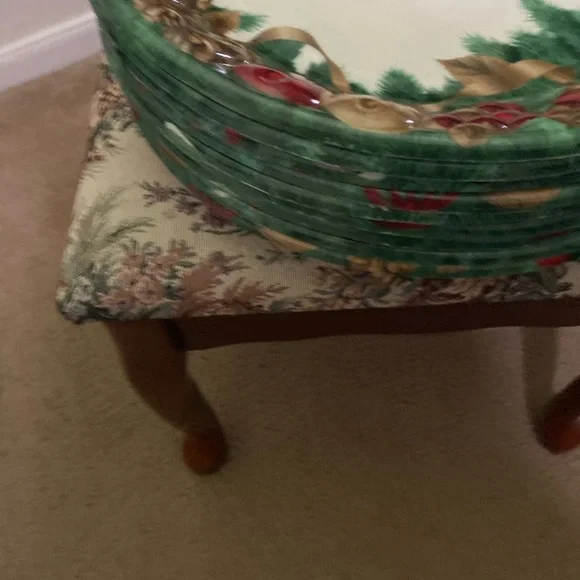 Vintage Set Of 9 Melamine 15”x15”Festive Holiday Large Round Serving 3D Platters - Picture 14 of 15